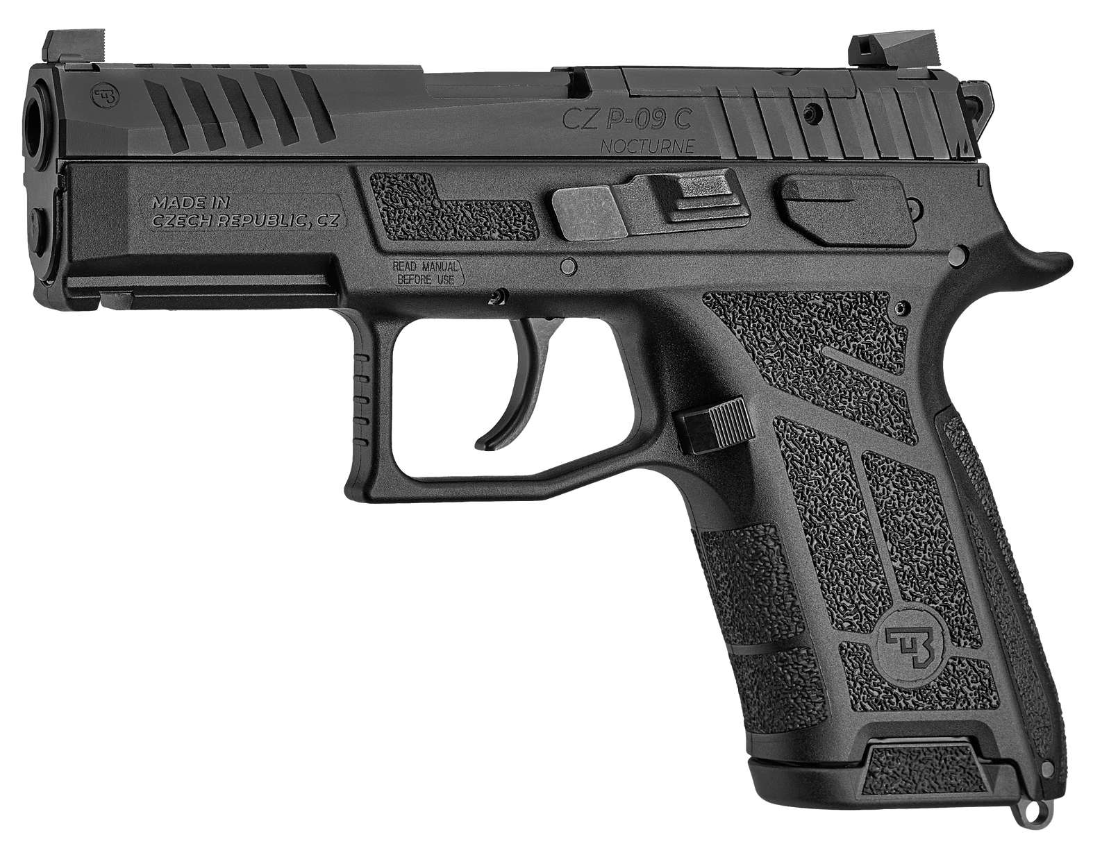 CZ P-09C NOCTURNE 9MM PISTOL OPTIC READY BLACK SAFETY/DECOCKER 2-15RD MAGS